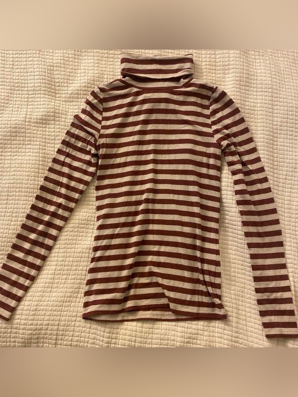 striped turtleneck long sleeve